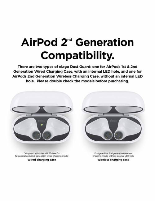 Dust Guard for AirPods 2 Wireless Charging Case