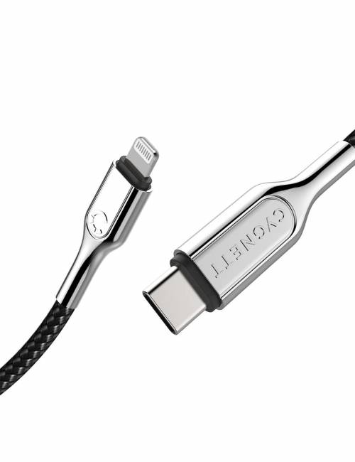 Cygnett Armoured Lightning to USB-C Cable - Black 2m