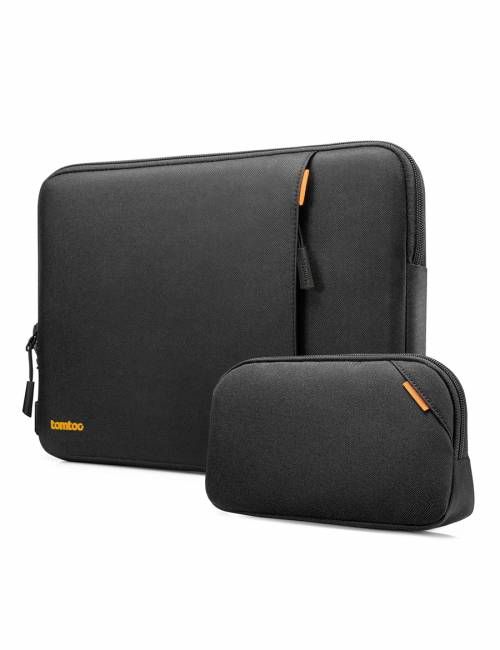 tomtoc 360 Protective Laptop Sleeve & Accessory Pouch for 13-inch MacBook | BlackPouch