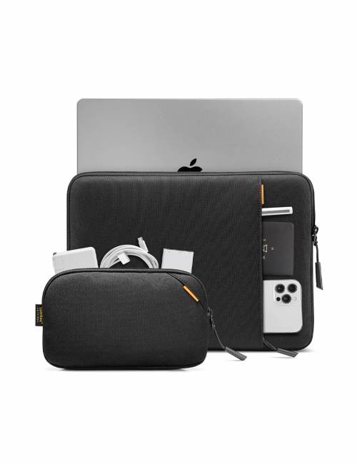 Versatile A13 Laptop Sleeve & Accessory Pouch For 14" New MacBook Pro | Black