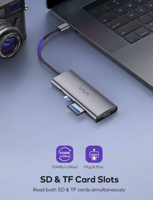 VAVA USB C Hub, 7-in-1 USB C Adapter