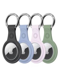 TPU Case for AirTag (4Pack Black+Blue+Green+Purple)
