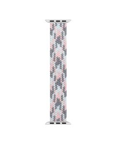 HYPHEN Watch Strap - Apple - Braided Watch Band Gray + Pink
