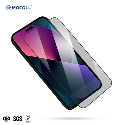 Mocoll - 2.5D Full Cover Privacy for iPhone 14Pro / 15 /16 - Black