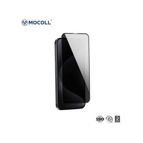 Mocoll - 2.5D TemperedÂ  Glass full cover for iPhone 16 Pro - Black