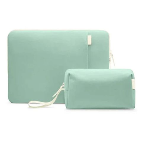 Tomtoc Defender-A23 Jelly Laptop Sleeve Kit for 13-inch MacBook Air - Green