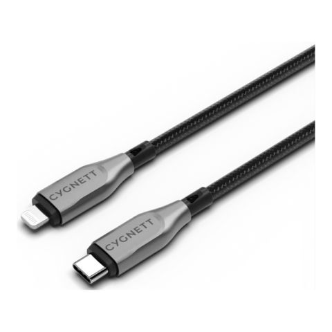 Cygnett - Armoured Lightning To USB-C Cable - Black 50cm