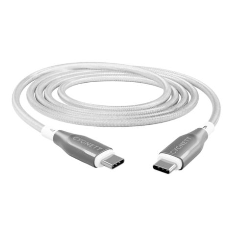 Cygnett - Armoured USB-C To USB-C (USB 2.0) Cable - White 3m