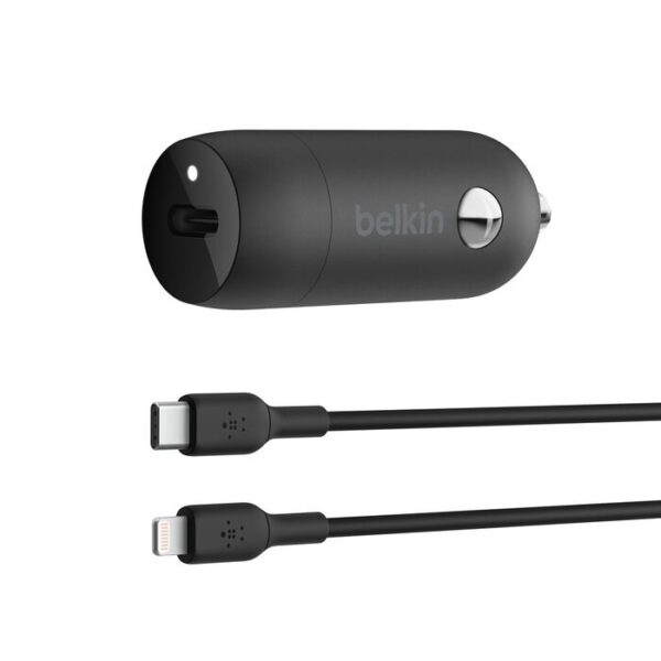 Belkin 30W USB-C Car Charger + USB-C to Lightning cable