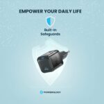 Powerology Ultra-Compact GaN Charger PD 20W EU - Black - Image 4