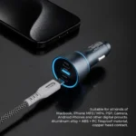 NaviPower130 Fast charging 130W Aluminum Car Charger 2 USB-C Ports 100W | 30W & QC18W - Image 5