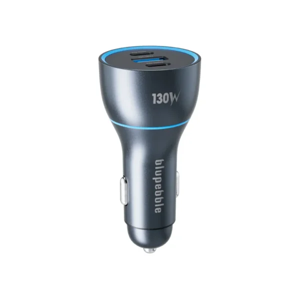 Blupebble NaviPower130 Fast charging 130W Aluminum Car Charger 2 USB-C Ports 100W | 30W & QC18W