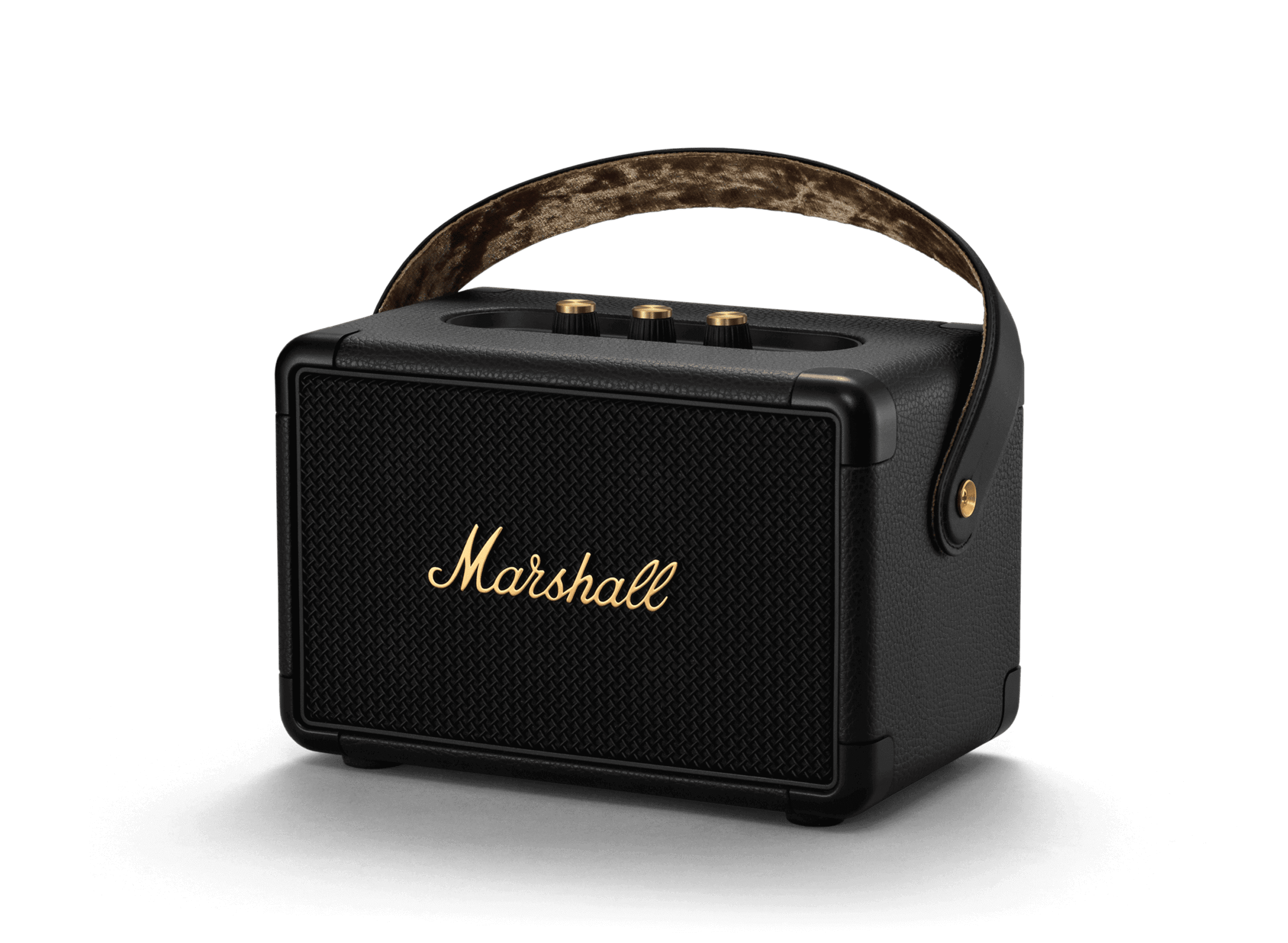 marshall-kilburn-ii-black-brass-03 Marshall Kilburn II Portable Bluetooth Speaker - Image 1
