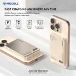 Magnetic Wireless Power Bank 20W Ultra Thin-Gold - Image 8