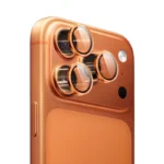 Lens Tempered Glass With Metal Frame - Orange