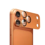 Lens Tempered Glass With Metal Frame (Integrated )- Orange - Image 3