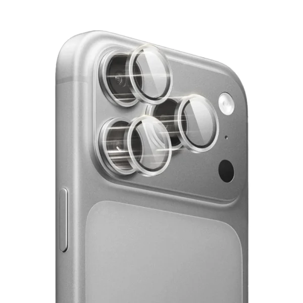 Lens Tempered Glass With Metal Frame - Silver
