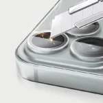 Lens Tempered Glass With Metal Frame (Integrated )- Silver - Image 7