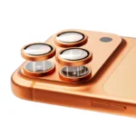 Lens Tempered Glass With Metal Frame - Orange - Image 3