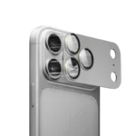 Lens Tempered Glass With Metal Frame (Integrated )- Silver - Image 4