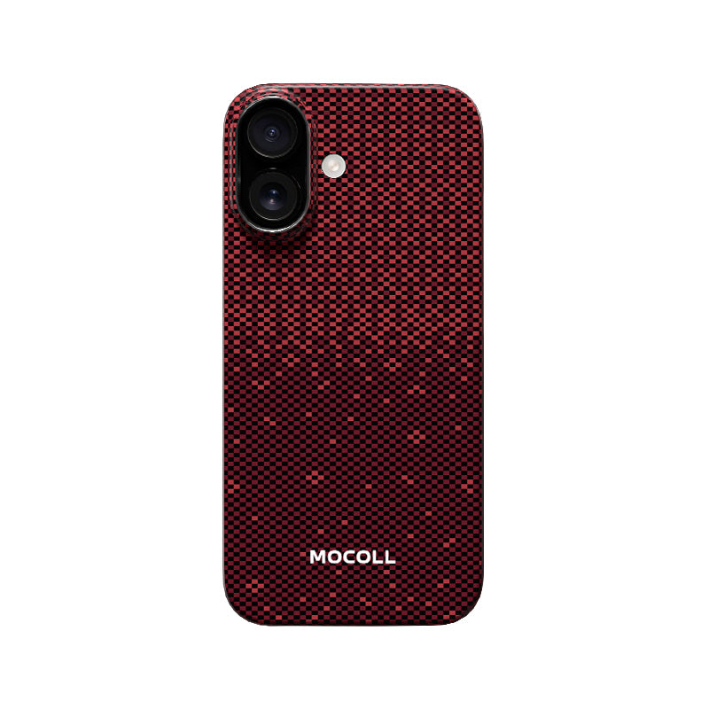 9_36a83872-a4d7-4cf0-8d1e-df3db1077438.jpg Kevlar Magnetic Circle Case ( iPhone 17 Red ) - Image 1