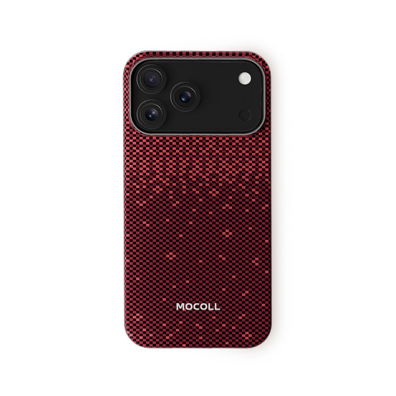 9_59016b74-59e5-43f0-9297-40a0ee1222a6.jpg Kevlar Magnetic Circle Case ( iPhone 17 Pro Red ) - Image 1