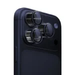 Lens Tempered Glass With Metal Frame - Blue