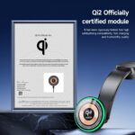 Duzzona V5 Pro Qi2 15W Magnetic Wireless Car Charger - Black - Image 4