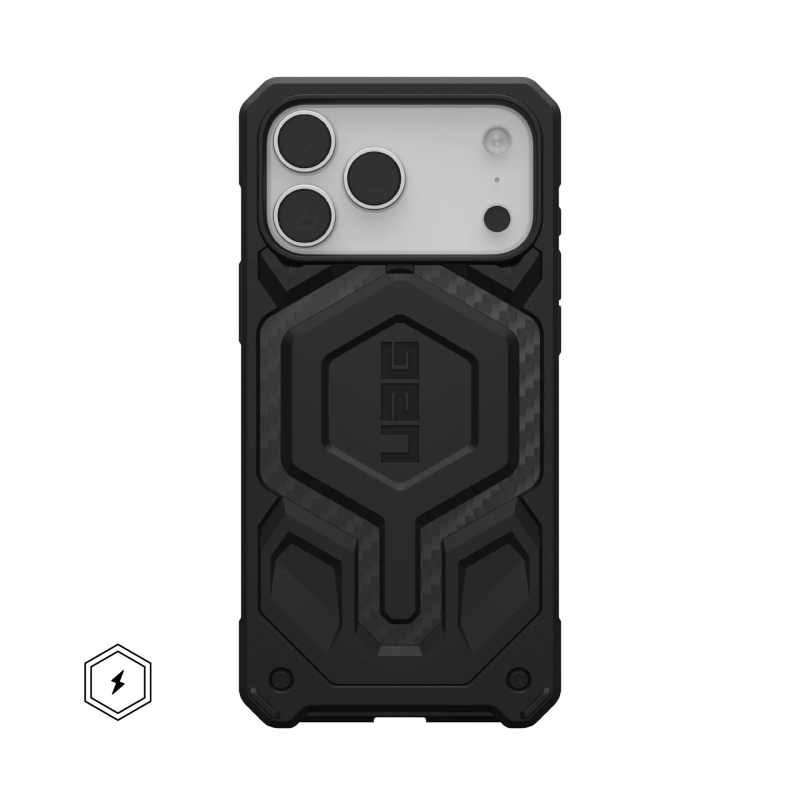 UAG iPhone 17 Pro Max Monarch Pro Series Phone Case - Carbon Fiber / Titanium - Image 3