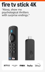 Amazon Fire TV Stick 4K (newest model) with AI-powered Fire TV Search, Wi-Fi 6, stream over 1.8 million movies and shows, free & live TV