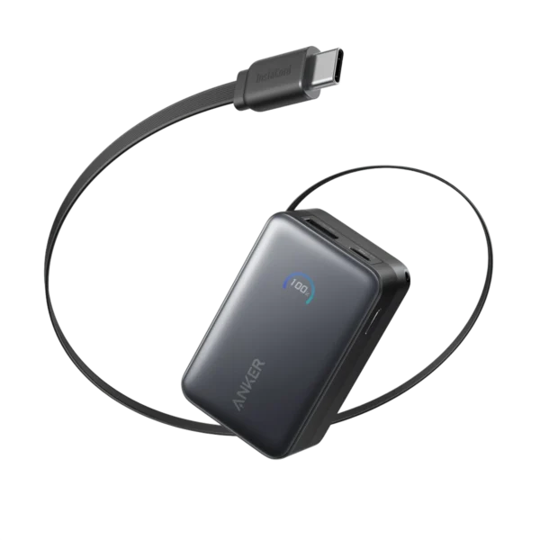 Anker Nano Power Bank (10K, 45W, Built-In Retractable USB-C Cable)