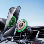Duzzona V5 Qi2 15W Magnetic Wireless Car Charger - Black - Image 2