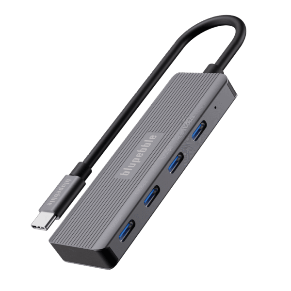 Blupebble C4 Multi Hub - 4-Port USB-C Hub 10Gbps Aluminum