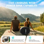 W-King T8 30W Outdoor Traveler Portable Wireless Bluetooth Speaker with Sub Woofer Bass HD Sound - Black - Image 6