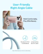 Anker Zolo 10,000mAh Magnetic Wireless Portable Power Bank with 30W Max Fast Charging, Built-in USB-C Cable and Adjustable Stand - Black - Image 2