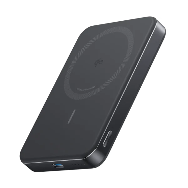 Anker MagGo Power Bank, Ultra-Slim 10,000mAh Magnetic Battery Pack, Qi2 Certified 15W Ultra-Fast MagSafe Compatible Portable Charger - Black