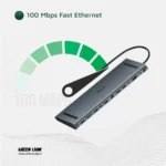 Green Lion 12-in-1 4K HDMI Ethernet USB-C Hub - Gray - Image 6
