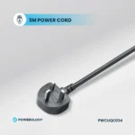 Powerology 6AC 2500W Power Strip - Black - Image 3