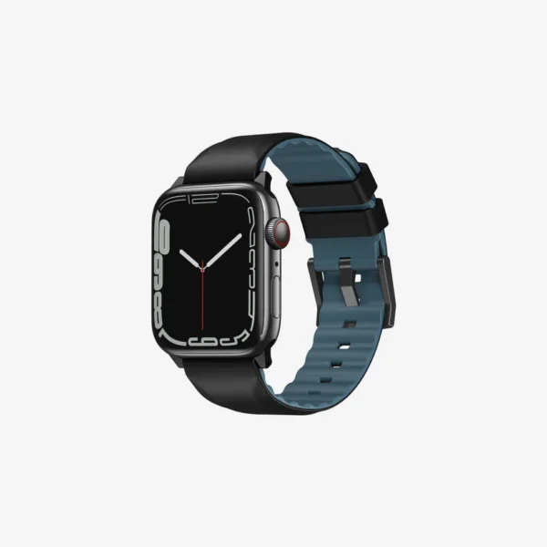 Uniq LINUS Airosoft Silicone Apple Watch Strap for Series 1-10, SE/SE2/SE3 41/40/42MM - 44/45/46/49MM (Black)