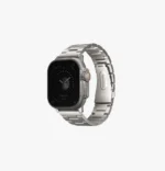 Uniq Osta Apple Watch Ultra Steel Link Strap with self-adjustable links fits up to Series 1-11, Ultra 2/3 & SE 2/3 49/45/44/46mm - Titanium Silver