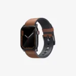 Uniq STRADEN Genuine Leather Hybrid Apple Watch Strap for Series 1-11, SE/SE2/SE3 & Ultra/2/Ultra/3 (49/45/44/46MM) - (Brown)