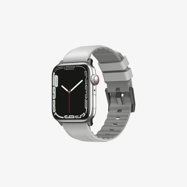 Uniq LINUS Airosoft Silicone Apple Watch Strap for Series 1-10, SE/SE2 41/40/42MM - 44/45/46/49MM - Chalk (Grey)