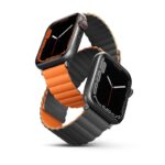 Uniq Revix Premium Edition Reversible Magnetic Apple Watch Strap for Series 1-11, SE/SE2/SE3 & Watch Ultra 2/3 49/45/44/46MM - (Orange/Grey) - Image 2