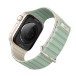 Uniq Revix Evo Reversible Magnetic Apple Watch Strap for Series 1-11, SE/SE2/SE3  41/40/42MM – (Mint/Beige) - Image 4