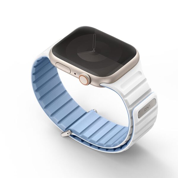 Uniq Revix Evo Reversible Magnetic Apple Watch Strap for Series 1-11, SE/SE2/SE3  41/40/42MM – (Blue / White)