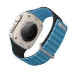 Uniq Revix Evo Reversible Magnetic Apple Watch Strap for Series 1-11, SE/SE2/SE3 & Watch Ultra 2/3 49/45/44/46MM – Black / Blue - Image 4