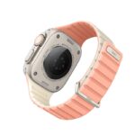 Uniq Revix Evo Reversible Magnetic Apple Watch Strap for Series 1-11, SE/SE2/SE3 & Watch Ultra 2/3 49/45/44/46MM – Pink / Ivory - Image 4