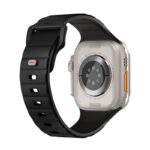 Uniq Stride FKM Tough Rubber Apple Watch Strap for Series 1-11 & SE/SE2/SE3 – 49/45/44/46MM – Black - Image 2