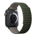 Uniq Revix Reversible Magnetic Apple Watch Strap for Series 1-11, SE/SE2/SE3 & Watch Ultra 2/3 49/45/44/46MM - (Green/Taupe) - Image 4