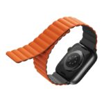 Uniq Revix Premium Edition Reversible Magnetic Apple Watch Strap for Series 1-11, SE/SE2/SE3 & Watch Ultra 2/3 49/45/44/46MM - (Orange/Grey) - Image 3